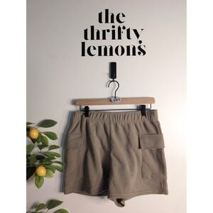 Better Together Beige Fleece Shorts Sz L